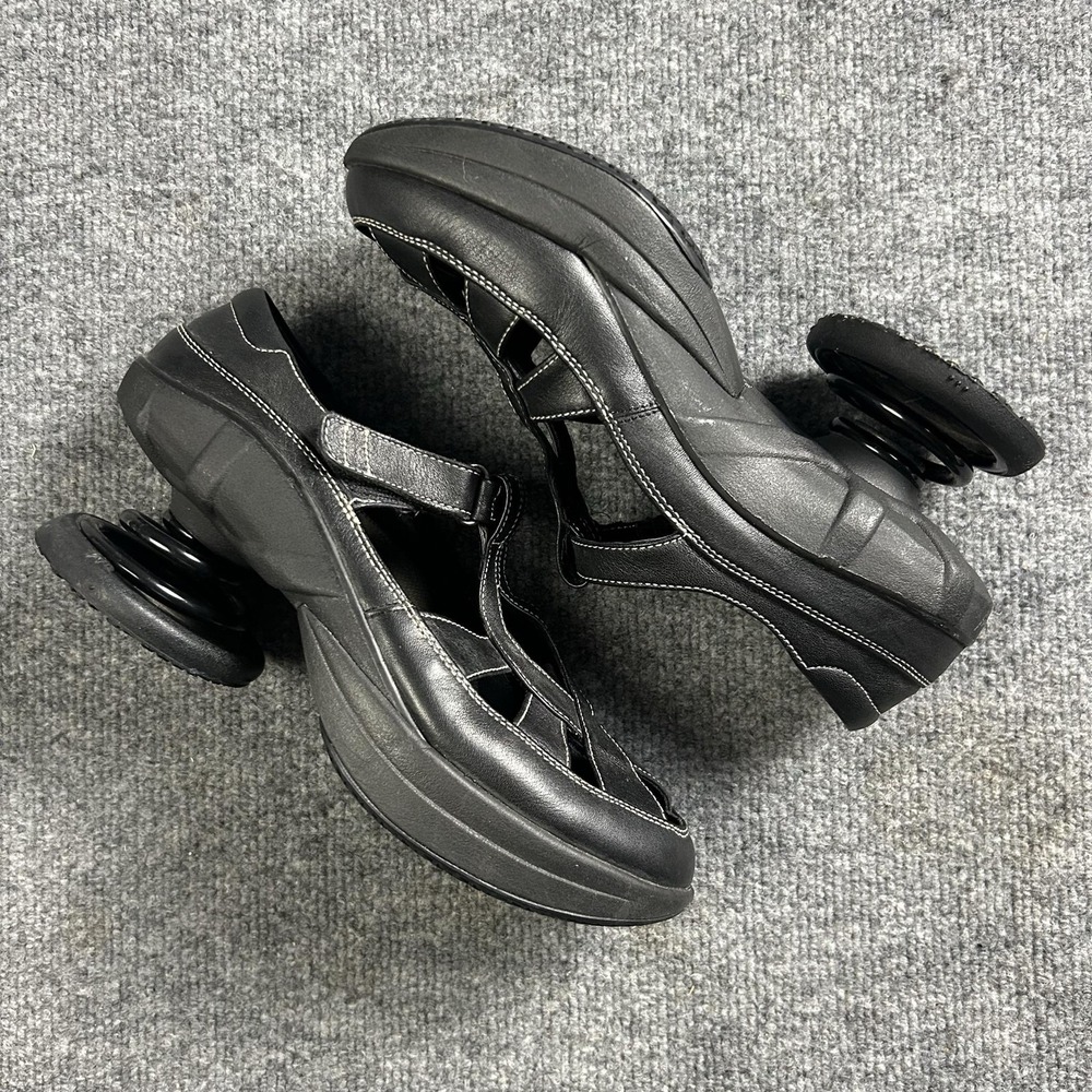 Z-CoiL Fisherman Sandal Shoes Womens Size 8 Black Leather Comfort Walking